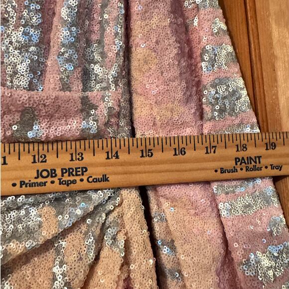 ASOS Ever New sequin drape mini dress in pastel ombre - Picture 8 of 10